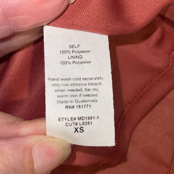 Altar'd State Anniston Cowl Neck Satin Cami Mini‎ Dress Red Salmon XS NWT - Picture 8 of 10